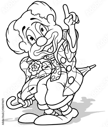 Drawing of a Circus Clown i...