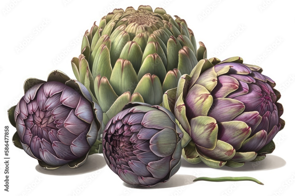 artichoke on a white background artichoke on a white background