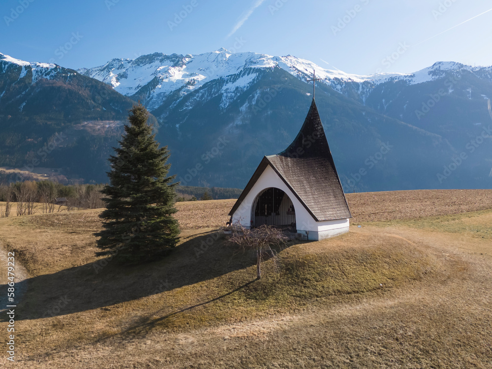 Kapelle Krebsbach at Mieminger Plateau, Tirol, Austria