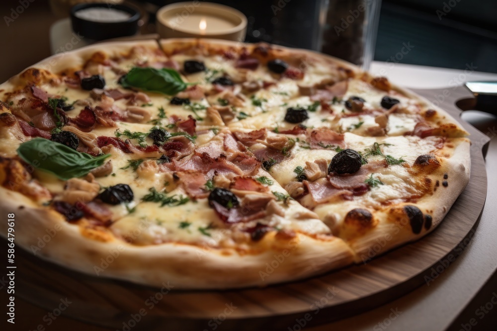 Assorted types of italian pizzas