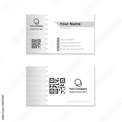 Editable business cards template vector.