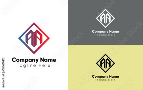 AA logo latter monogram abstract design