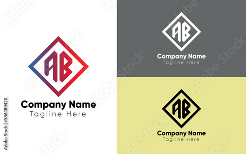 AB logo latter monogram abstract design