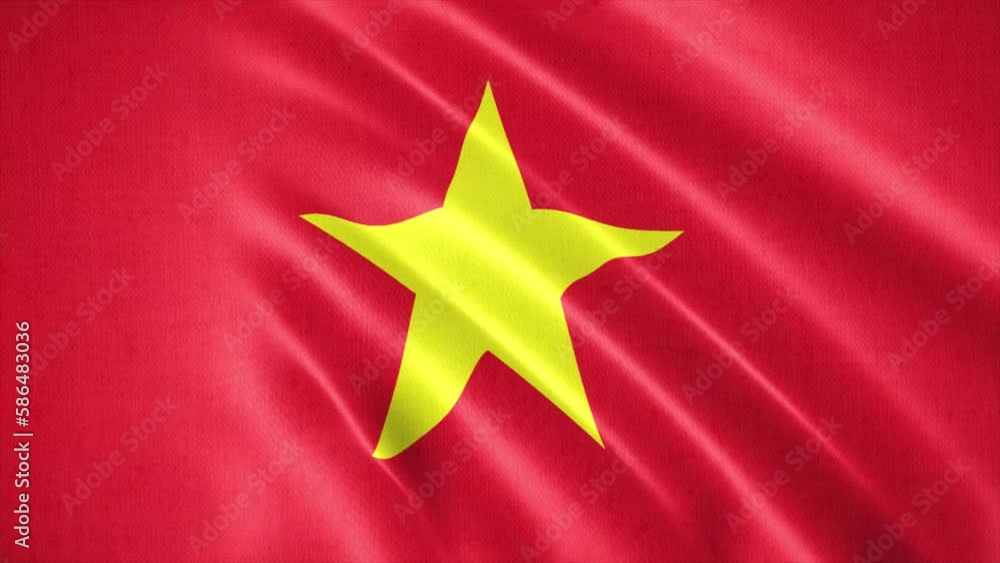 Realistic waving flag of Vietnam Animation. 4K Realistic waving flag of Vietnam Animation. 4K
