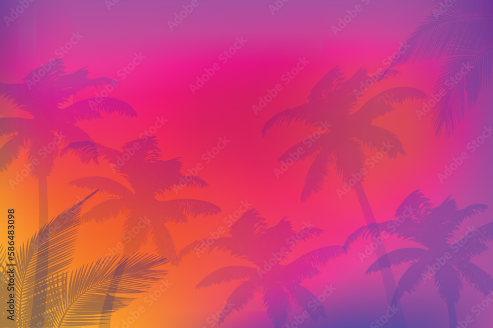 Gradient summer background for video calls