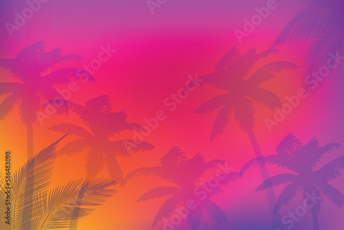 Gradient summer background for video calls