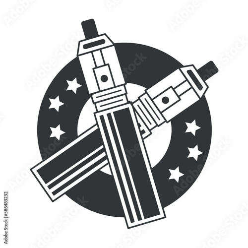 vape label shop logo, vector EPS 10