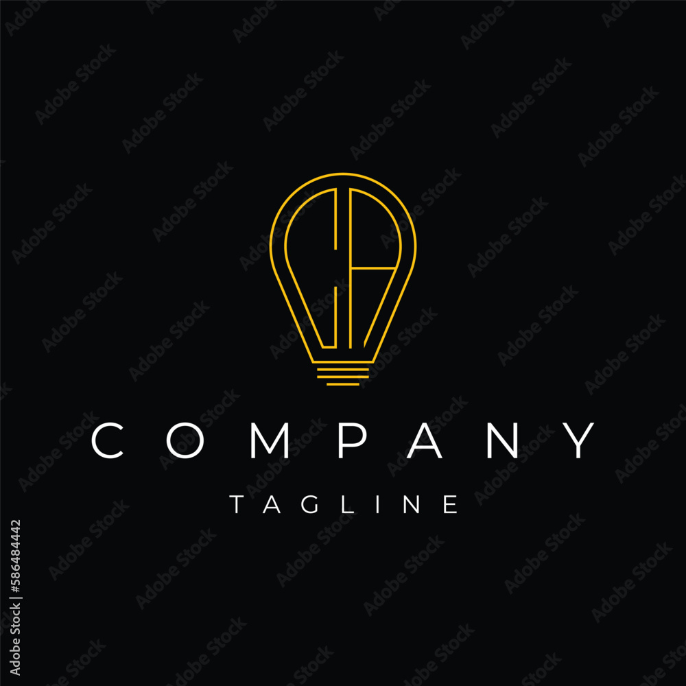 Letter CA initial lamp solution bulblight icon logo design vector template Letter CA initial lamp solution bulblight icon logo design vector template