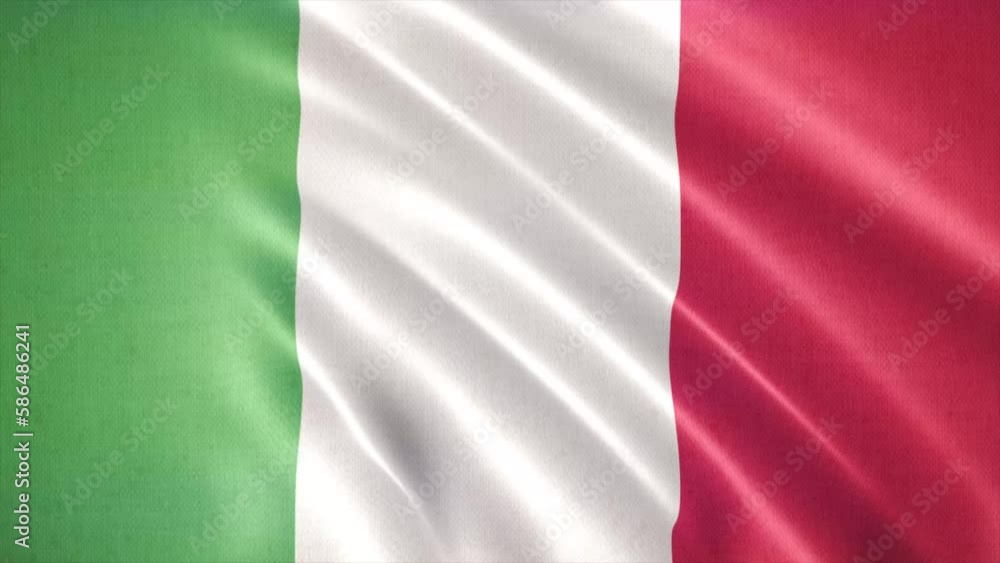 Realistic waving flag of Italy Animation. 4K Realistic waving flag of Italy Animation. 4K