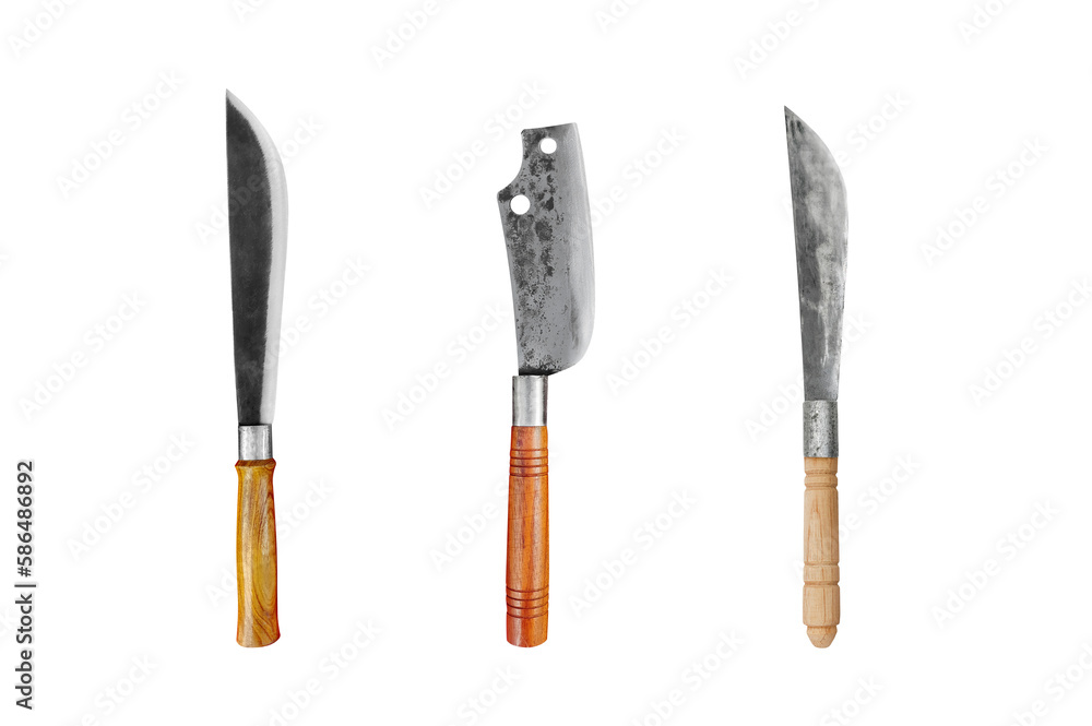 Old knife on white background with clipping path Old knife on white background with clipping path