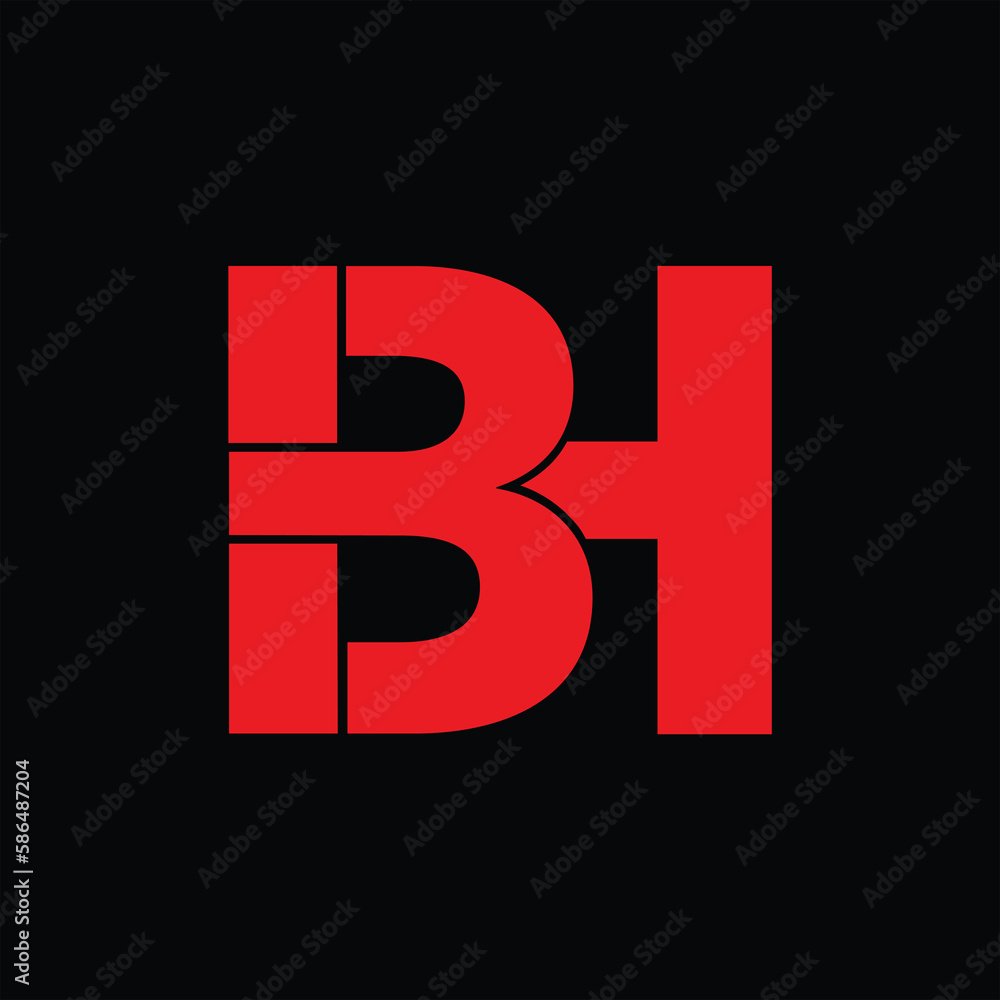 BH initial design simple logo icon symbol BH initial design simple logo icon symbol