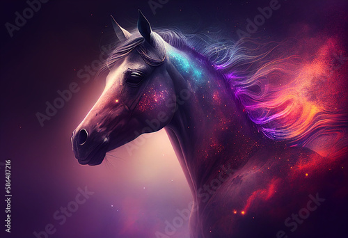 Spirit Animal - Horse, Generative AI © Kadek
