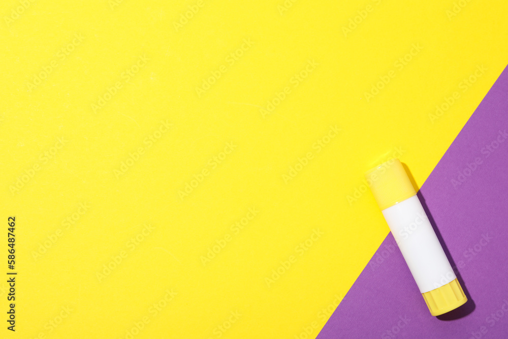 Concept of different office stationery with glue Concept of different office stationery with glue