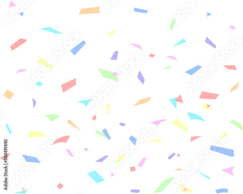 Сolorful confetti flat design seamless pattern. Celebration background template with confetti