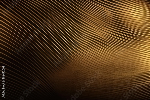 gold wavy lines on a textured background. Generative AI