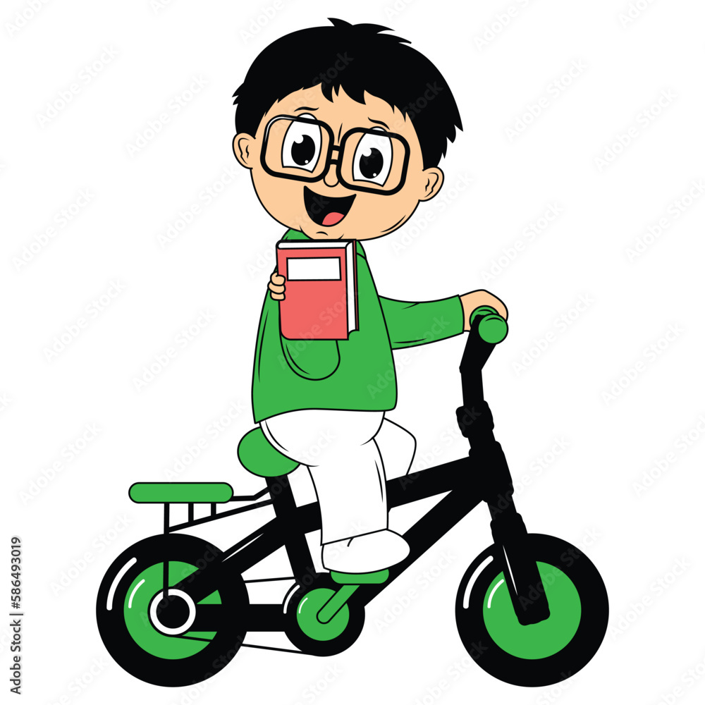 cute boy cartoon ride bicycle illustration graphic cute boy cartoon ride bicycle illustration graphic