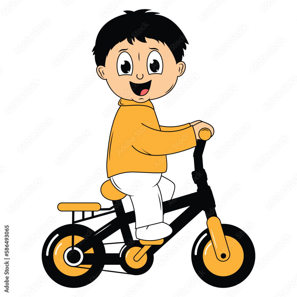 cute boy cartoon ride bicycle illustration graphic cute boy cartoon ride bicycle illustration graphic