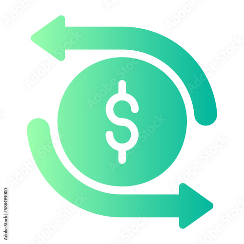 cash flow gradient icon