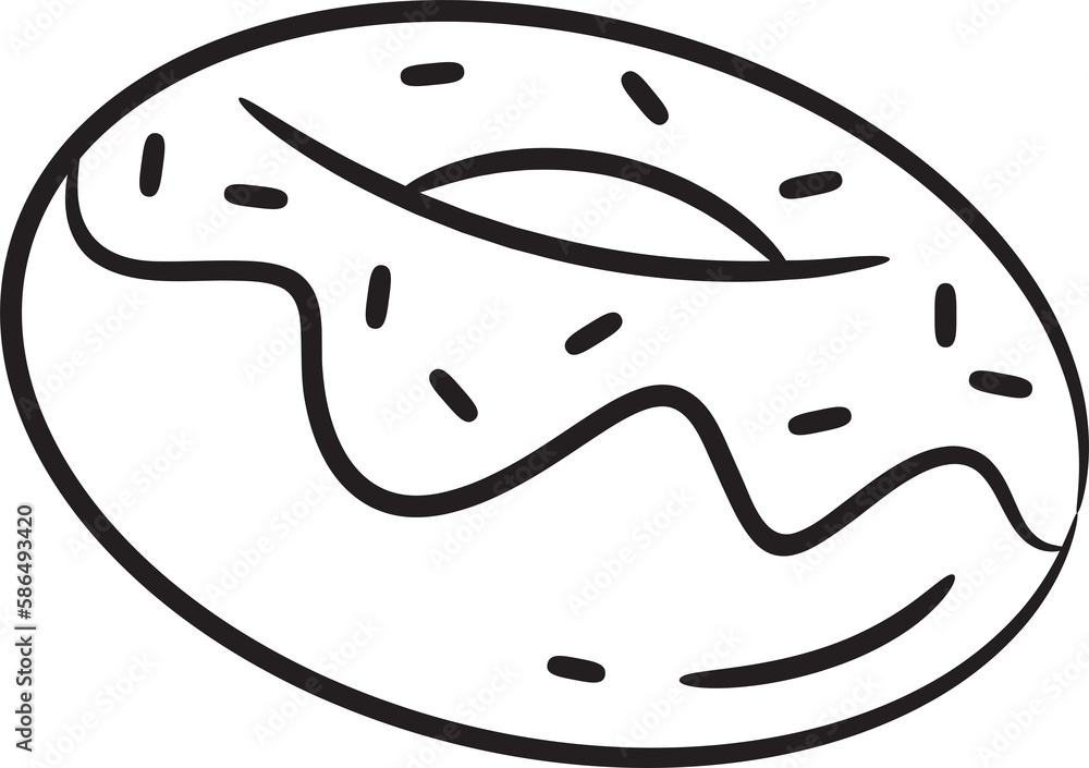 Doughnut Hand Drawn Illustration Doughnut Hand Drawn Illustration