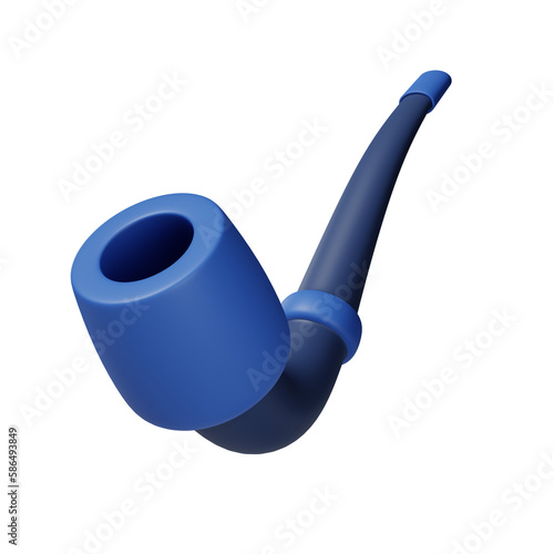 Smoking pipe 3d illustration