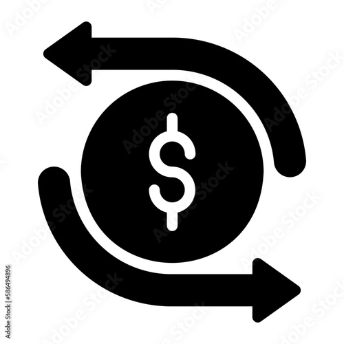 cash flow glyph icon
