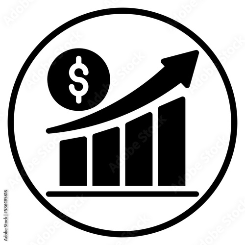 stock market glyph icon