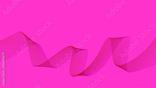 Abstract pink Background Pink wave lines Flowing waves design Abstract digital equalizer sound wave Flow. Line Vector illustration for tech futuristic innovation concept background Graphic design Wave