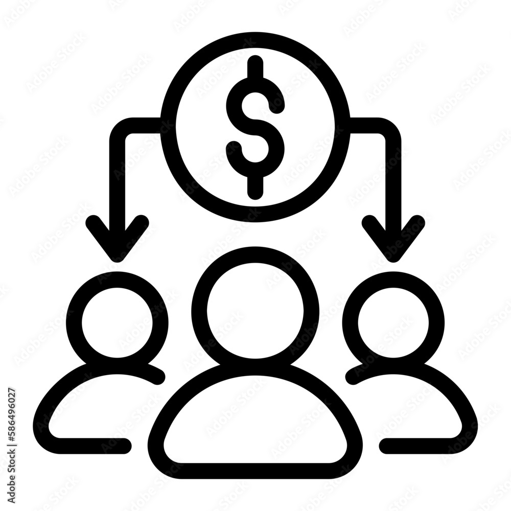 dividend line icon dividend line icon