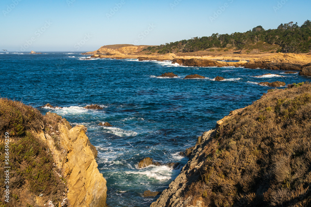 Rock Formations and Ocean at Point Lobos State Natural Reserve