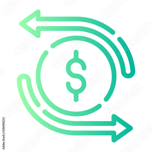 cash flow gradient icon
