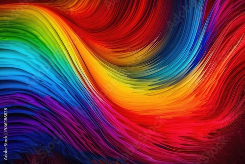 colorful abstract background with flowing lines. Generative AI