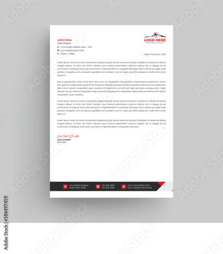 Car rental Clean and professional corporate company business letterhead template design, Car rental Business letterhead design. Letterhead template in Abstract style design