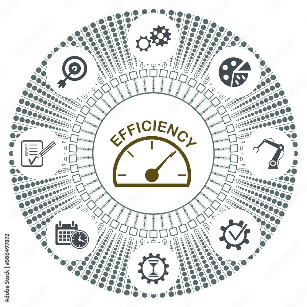 Fototapeta premium Concept of efficiency