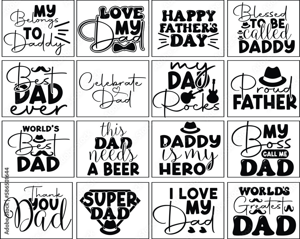Fototapeta premium Dad SVG Bundle Design