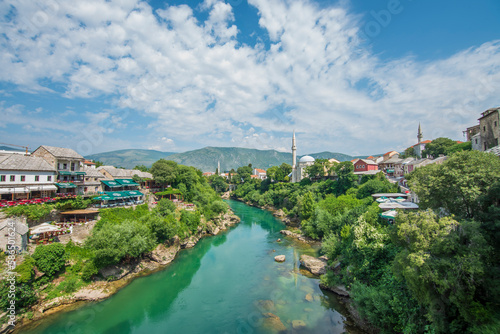 Fototapeta Naklejka Na Ścianę i Meble -  It is the largest city in the Herzegovina region and the administrative center of the Herzegovina-Neretva Canton of the Federation of Bosnia and Herzegovina.