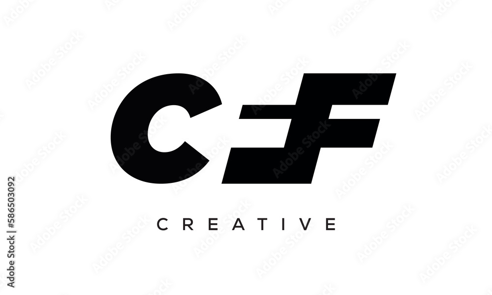 CFF letters negative space logo design. creative typography monogram vector CFF letters negative space logo design. creative typography monogram vector