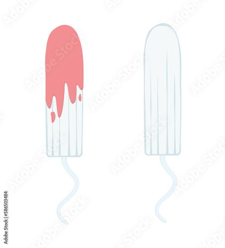 Women's days menstruation tampon blood illustration