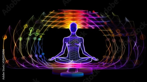 yoga meditation 3d render
