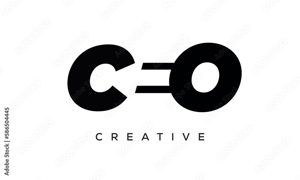 CEO letters negative space logo design. creative typography monogram vector CEO letters negative space logo design. creative typography monogram vector