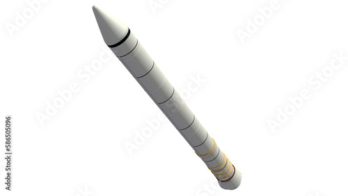 Fototapeta Naklejka Na Ścianę i Meble -  Solid Rocket Booster 3D rendering on white background