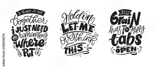 Funny cute hand drawn doodle lettering. T-shirt design, mug print.