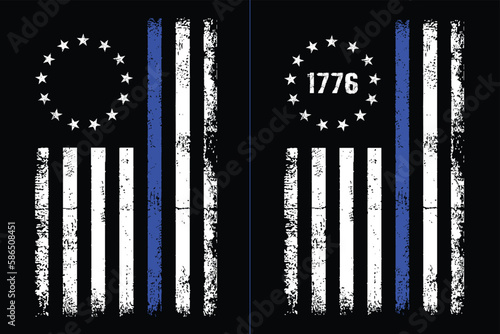 Thin Blue Line 1776 Betsy Ross