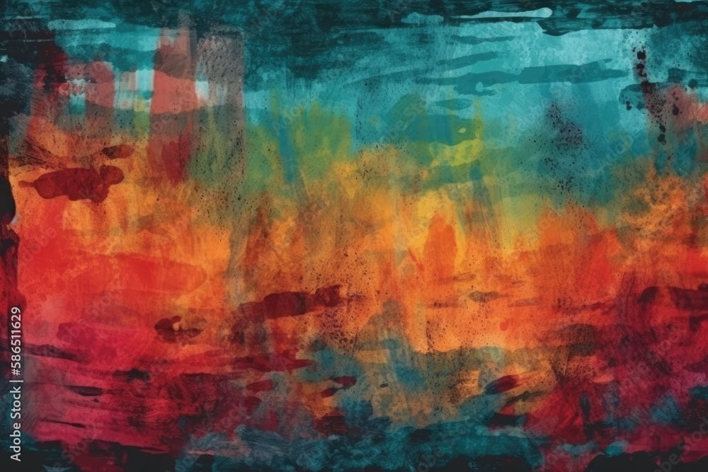 vibrant and colorful abstract painting. Generative AI vibrant and colorful abstract painting. Generative AI