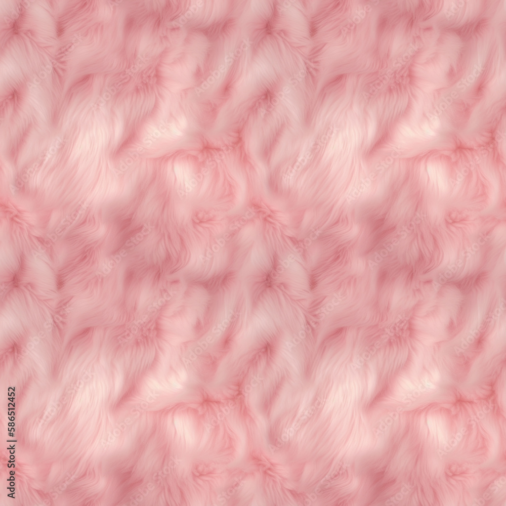Pink fur seamless texture, creative background for banner, cover, magazine layout, booklet, wallpaper, and more. Generative AI. Pink fur seamless texture, creative background for banner, cover, magazine layout, booklet, wallpaper, and more. Generative AI.