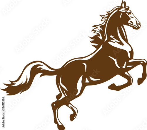 vector horse drawing design