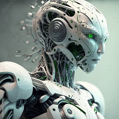 futuristic human robot
