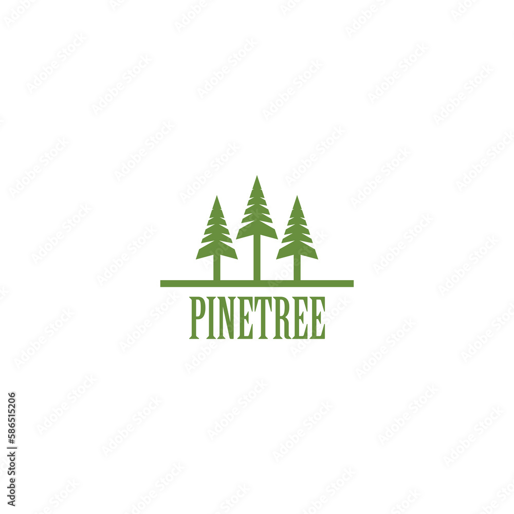 Pine Tree Logo Vector. pine evergreen fir hemlock spruce conifer cedar coniferous cypress larch pinus tree forest vintage retro hipster line art Logo design Pine Tree Logo Vector. pine evergreen fir hemlock spruce conifer cedar coniferous cypress larch pinus tree forest vintage retro hipster line art Logo design