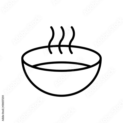 Soup icon vector. Broth illustration sign. Bouillon symbol. bisque logo.