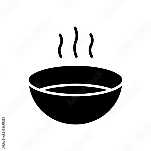 Soup icon vector. Broth illustration sign. Bouillon symbol. bisque logo.