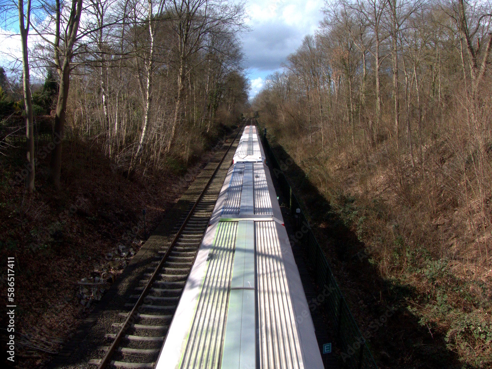 Fototapeta premium Train Subway Hamburg